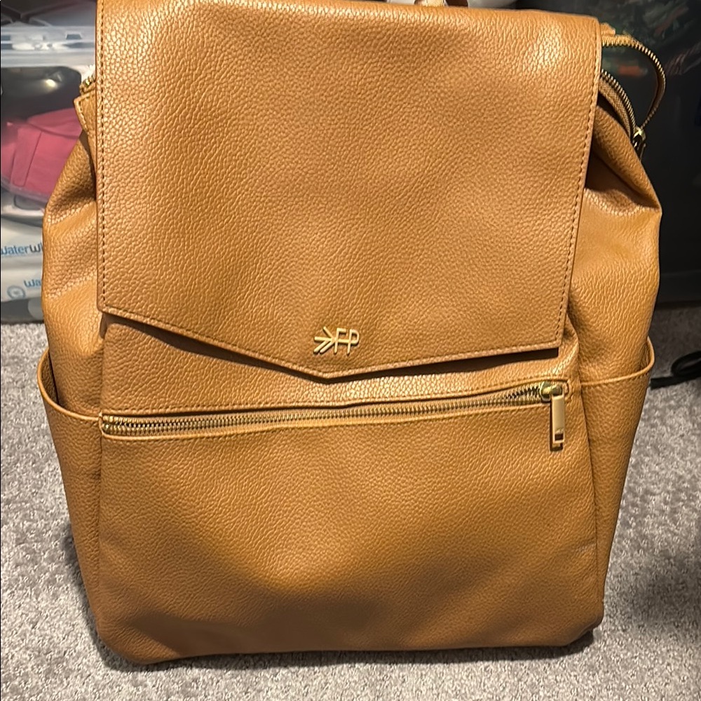 Tan Leather Backpack